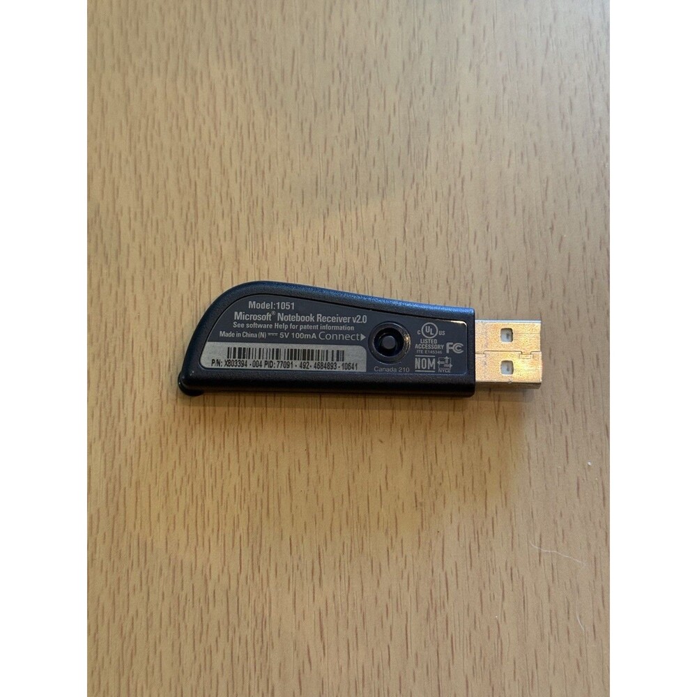 Microsoft Notebook Receiver v2.0 1051 USB Dongle for Wireless Mouse 3000